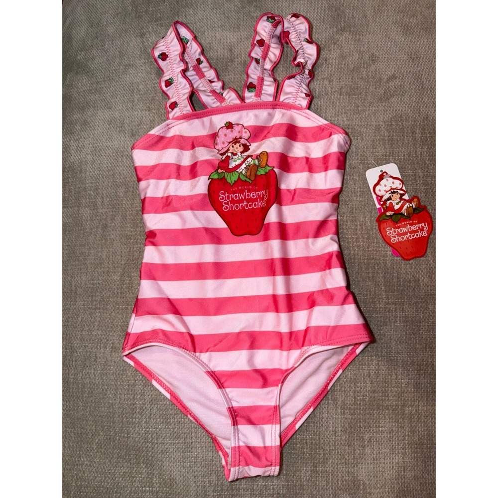 Girl strawberry shortcake one piece swimsuit S 6/7
